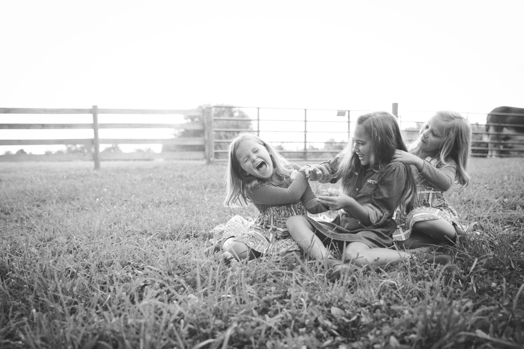 Family Photographer Rachael Ice Photography Sisters Black and White